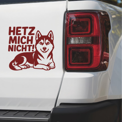 Husky Hetz mich nicht! Aufkleber - Ansicht 2