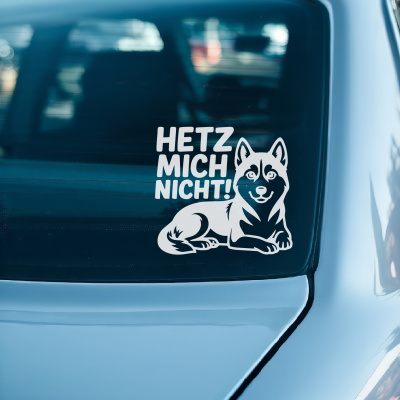 Husky Hetz mich nicht! Aufkleber - Ansicht 3
