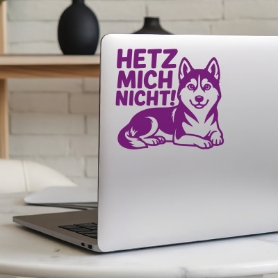Husky Hetz mich nicht! Aufkleber - Ansicht 5