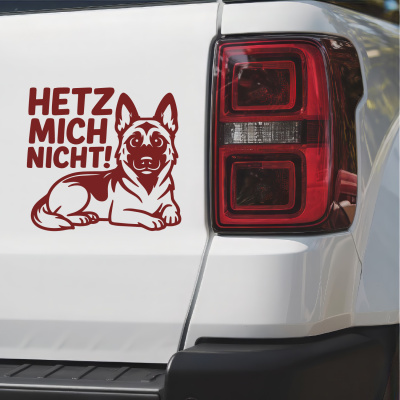 Malinois Hetz mich nicht! Aufkleber - Ansicht 2