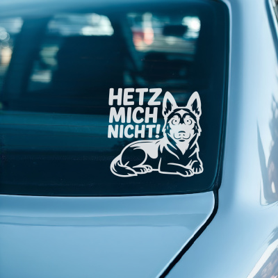 Malinois Hetz mich nicht! Aufkleber - Ansicht 3