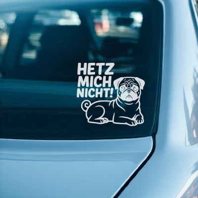 Mops Hetz mich nicht! Aufkleber - Ansicht 3