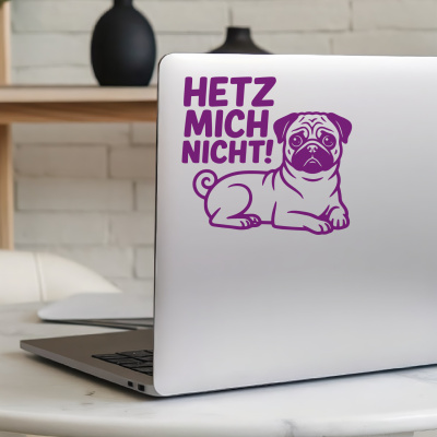 Mops Hetz mich nicht! Aufkleber - Ansicht 5