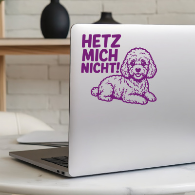 Pudel Hetz mich nicht! Aufkleber - Ansicht 5