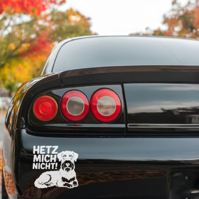 Riesenschnauzer Hetz mich nicht! Aufkleber - Ansicht 3