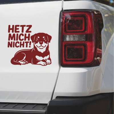 Rottweiler Hetz mich nicht! Aufkleber - Ansicht 2