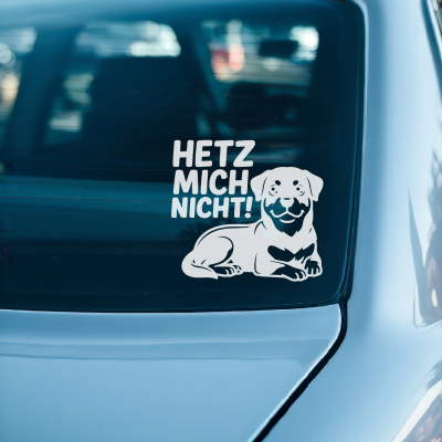 Rottweiler Hetz mich nicht! Aufkleber - Ansicht 3