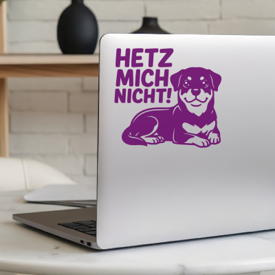 Rottweiler Hetz mich nicht! Aufkleber - Ansicht 5