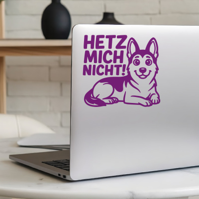 Sch�ferhund Hetz mich nicht! Aufkleber - Ansicht 5