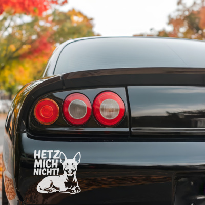 Zwergschnauzer Hetz mich nicht! Aufkleber - Ansicht 3
