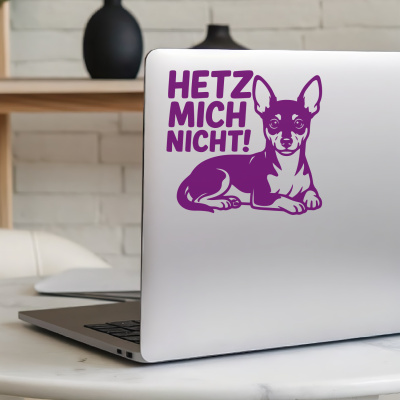 Zwergschnauzer Hetz mich nicht! Aufkleber - Ansicht 5