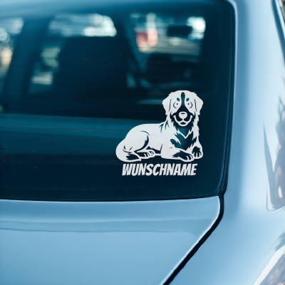 Berner Sennenhund mit Name Aufkleber - Ansicht 3