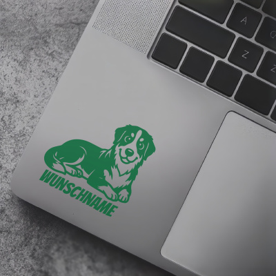 Berner Sennenhund mit Name Aufkleber - Ansicht 7