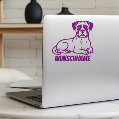 Boxer mit Name Aufkleber - Ansicht 5