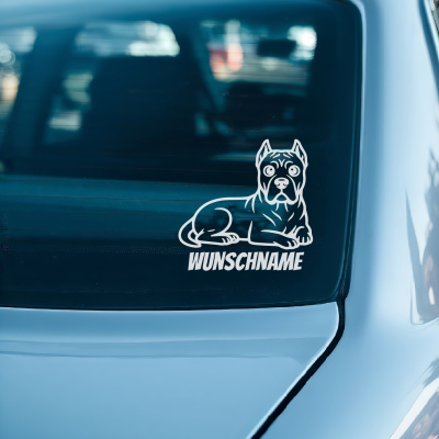 Cane Corso mit Name Aufkleber - Ansicht 3