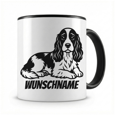 Tasse mit  Cocker Spaniel mit Name  als Motiv