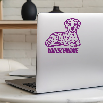 Dalmatiner mit Name Aufkleber - Ansicht 5