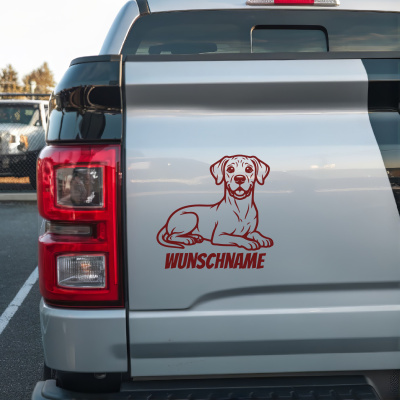 Deutsche Dogge mit Name Aufkleber - Ansicht 2