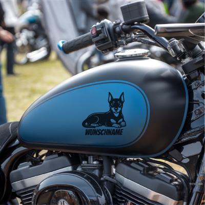 Dobermann mit Name Aufkleber - Ansicht 8