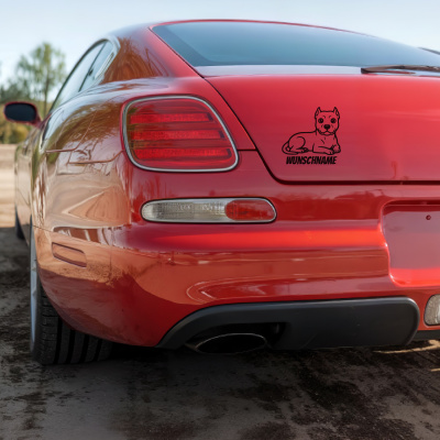 Dogo Argentino mit Name Aufkleber - Ansicht 4