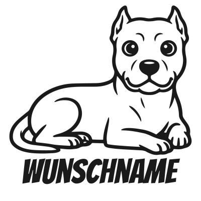 Wandtattoo  Dogo Argentino mit Name 