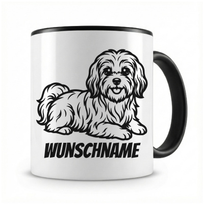 Tasse mit  Havaneser mit Name  als Motiv