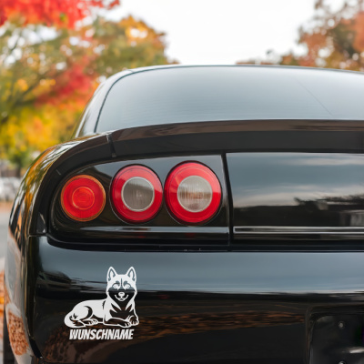 Husky mit Name Aufkleber - Ansicht 3