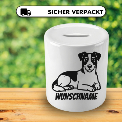 Spardose mit dem Motiv Jack Russell Terrier mit Name - Ansicht 4