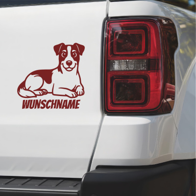 Jack Russell Terrier mit Name Aufkleber - Ansicht 2