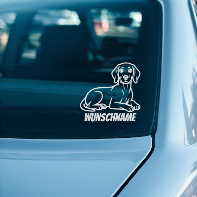 Magyar Vizsla mit Name Aufkleber - Ansicht 3