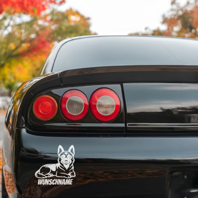 Malinois mit Name Aufkleber - Ansicht 3