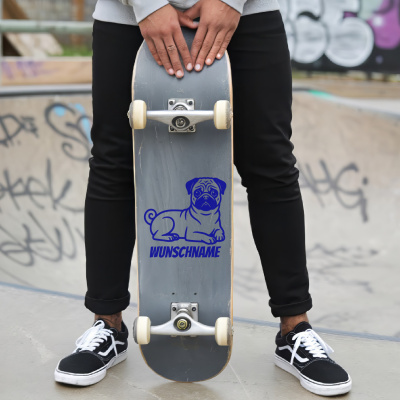 Mops mit Name Aufkleber - Ansicht 6