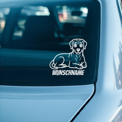 Rhodesian Ridgeback mit Name Aufkleber - Ansicht 3