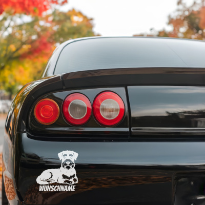 Riesenschnauzer mit Name Aufkleber - Ansicht 3