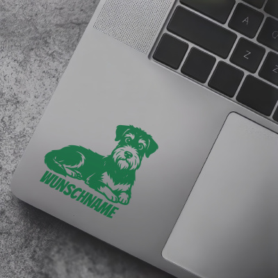 Riesenschnauzer mit Name Aufkleber - Ansicht 7