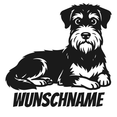 Wandtattoo  Riesenschnauzer mit Name 