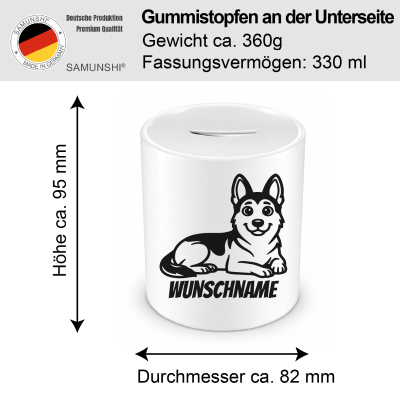 Spardose mit dem Motiv Sch�ferhund mit Name - Ansicht 2