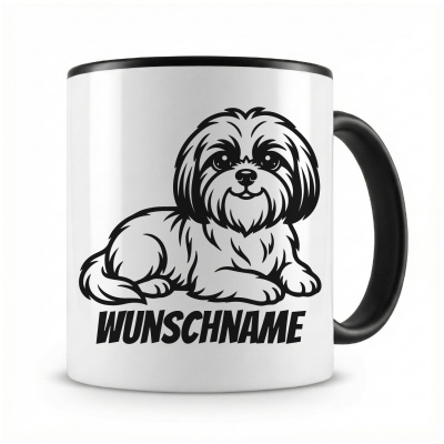 Tasse mit  Shih-Tzu mit Name  als Motiv
