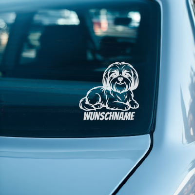 Shih-Tzu mit Name Aufkleber - Ansicht 3