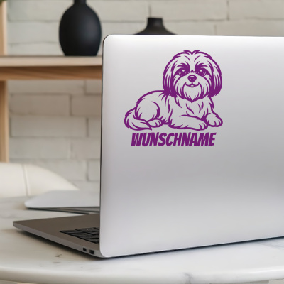 Shih-Tzu mit Name Aufkleber - Ansicht 5