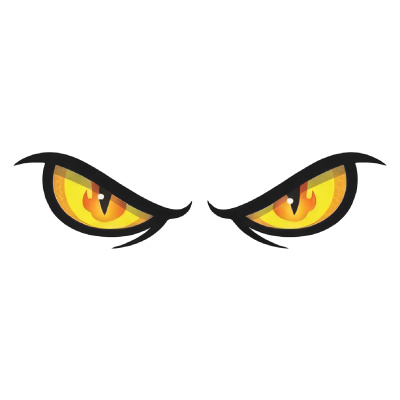 Feuer Augen Aufkleber Cartoon