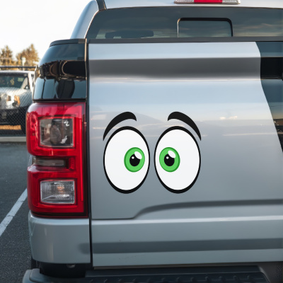 Comic Augen Gr�n Aufkleber Cartoon - Ansicht 5