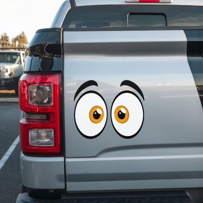 Comic Augen Orange Aufkleber Cartoon - Ansicht 5