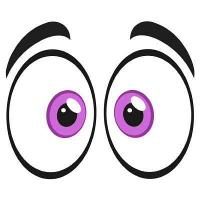 Comic Augen Pink Aufkleber Cartoon