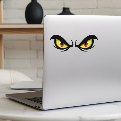 B�se Augen Aufkleber Cartoon - Ansicht 6