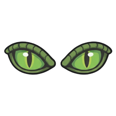 Schlangen Augen Aufkleber Cartoon