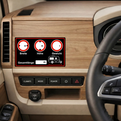 Wohnwagen Schwarz Aufkleber - Ansicht 3