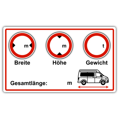 Campervan Wei� Aufkleber