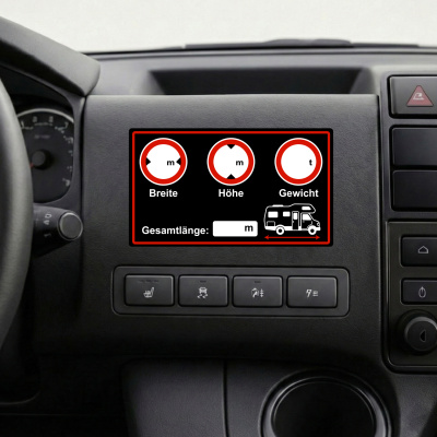 6er Set Wohnmobil Schwarz Aufkleber - Ansicht 2