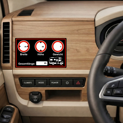 6er Set Wohnmobil Schwarz Aufkleber - Ansicht 3